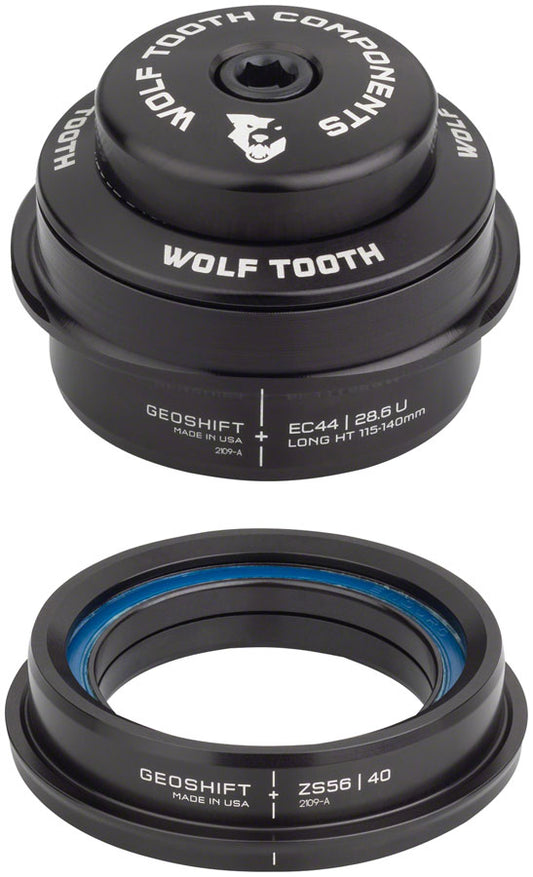 Wolf Tooth GeoShift Performance Angle Headset - 2 Deg Long EC44/ZS56 Black