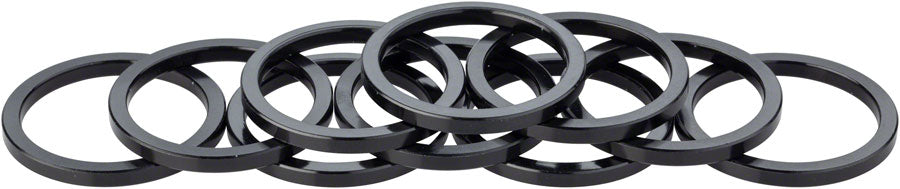 Problem Solvers Headset Stack Spacer - 28.6 3mm Aluminum Black Bag of 10