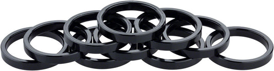 Problem Solvers Headset Stack Spacer - 28.6 5mm Aluminum Black Bag of 10
