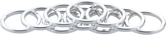 Problem Solvers Headset Stack Spacer - 25.4 3mm Aluminum Silver Bag of 10