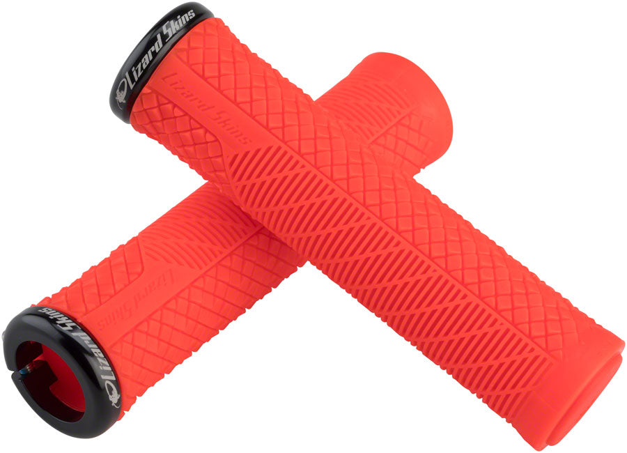 Lizard Skins Charger Evo Grips - Fire Red Lock-On