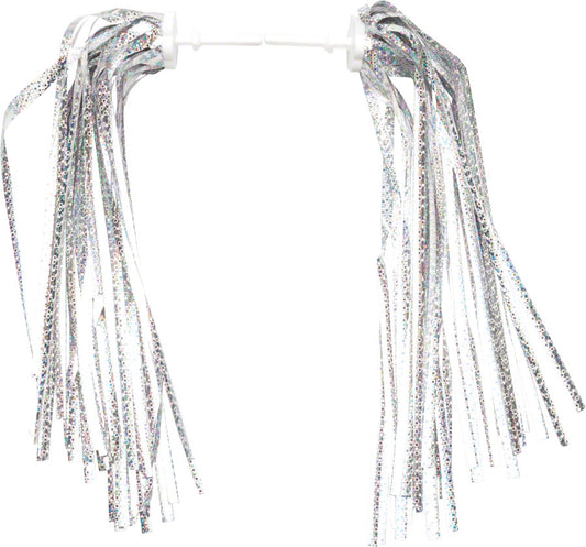 Dimension Kids Bike Streamers: Silver-Platinum~ Pair
