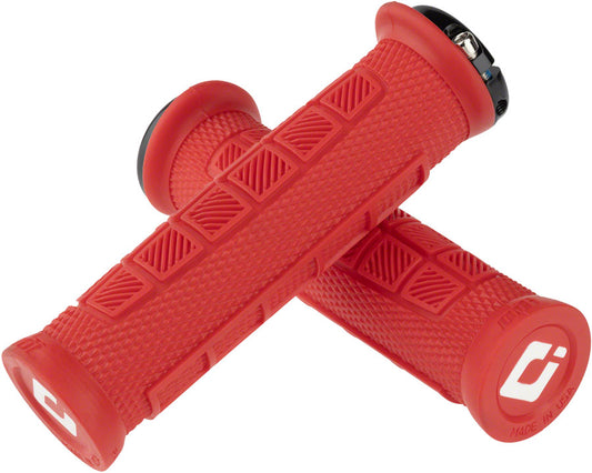 ODI Elite Pro Grips - Burnt Red Black Lock-On