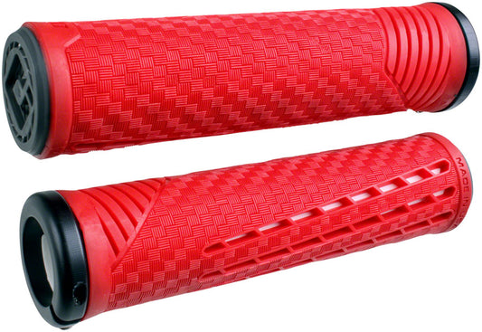 ODI CF Grips - Lock-On Red/White