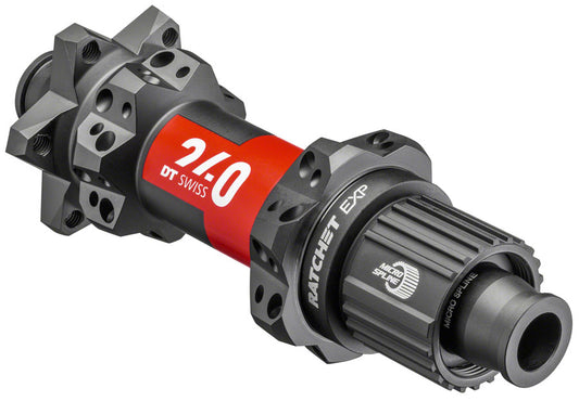 DT Swiss 240 EXP Rear Hub - 12 x 148mm 6-Bolt Micro Spline BLK/Red 28H 36pt