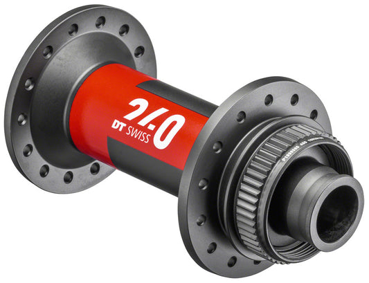 DT Swiss 240 Front Hub - 15 x 110mm Center-Lock Black/Red 32H