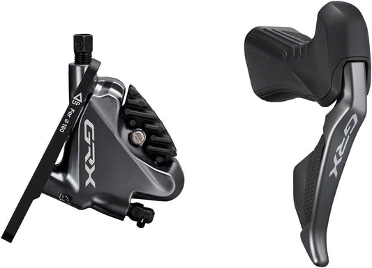 Shimano GRX ST-RX815 11-Speed Di2 Right Drop-Bar Shifter/Hydraulic Brake Lever BR-RX810 Flat Mount Caliper Pre-Bled 1700mm Hose