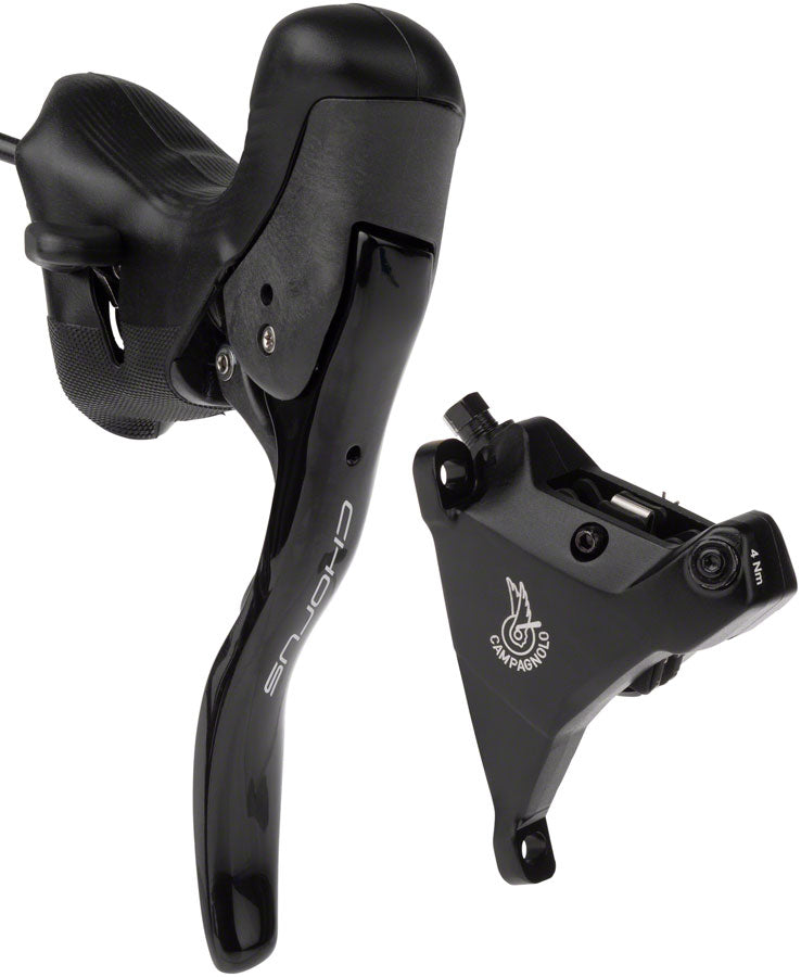 Campagnolo Chorus Ergopower Hydraulic Brake/Shift Lever Disc Caliper - Left/Front 12-Speed 160mm Flat Mount Caliper BLK
