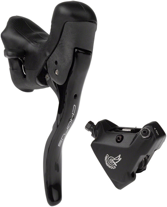 Campagnolo Chorus Ergopower Hydraulic Brake/Shift Lever Disc Caliper - Left/Front 12-Speed 140mm Flat Mount Caliper BLK