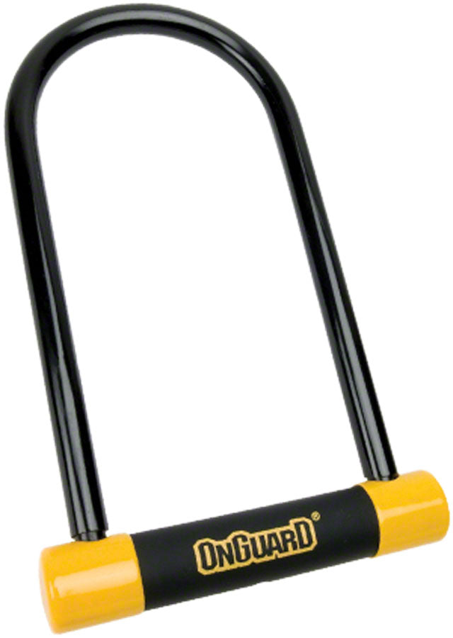 OnGuard BullDog Series U-Lock - 4.5 x 9" Keyed Black/Yellow Includes bracket