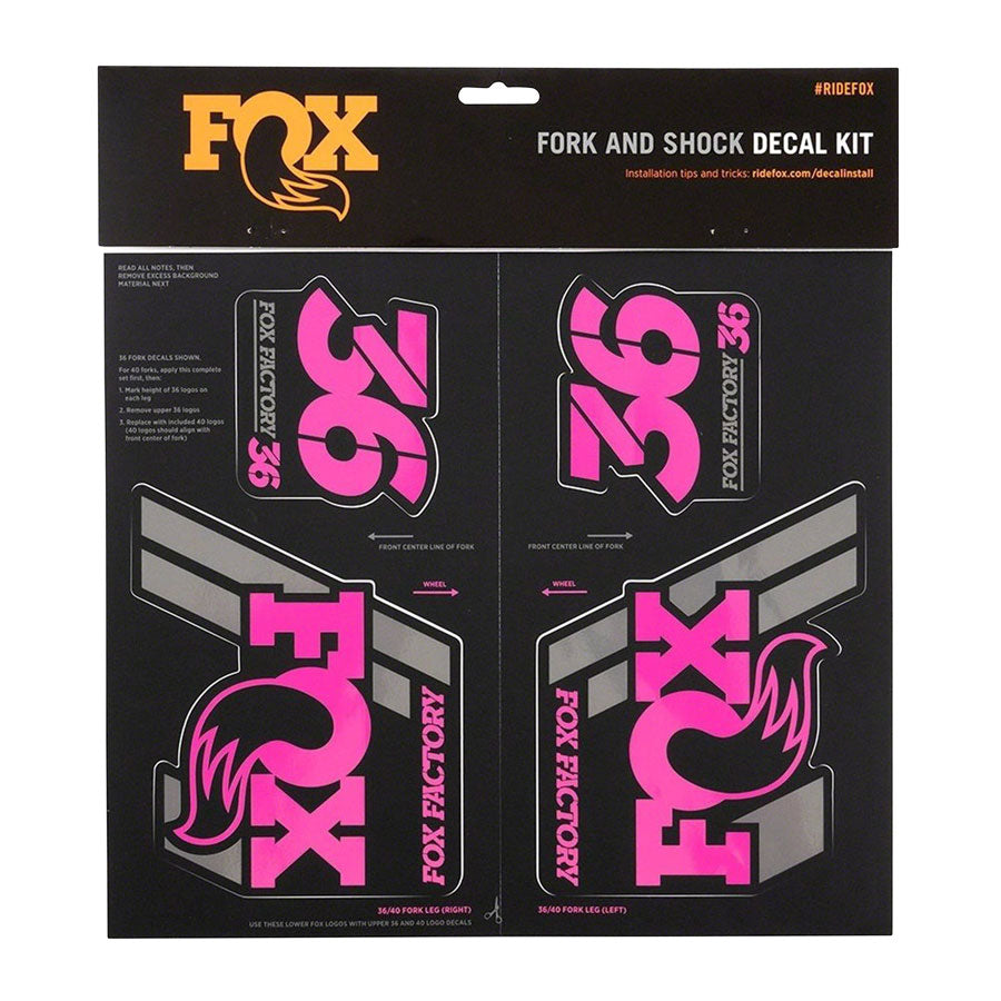 FOX Heritage Decal Kit for Forks and Shocks Pink
