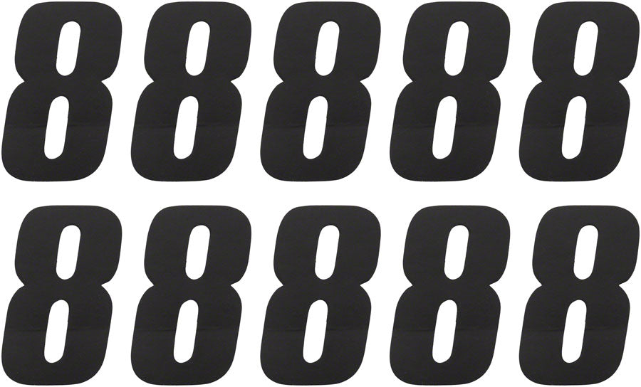 Tangent # 8 Side Plate Numbers - 10/Pack Black