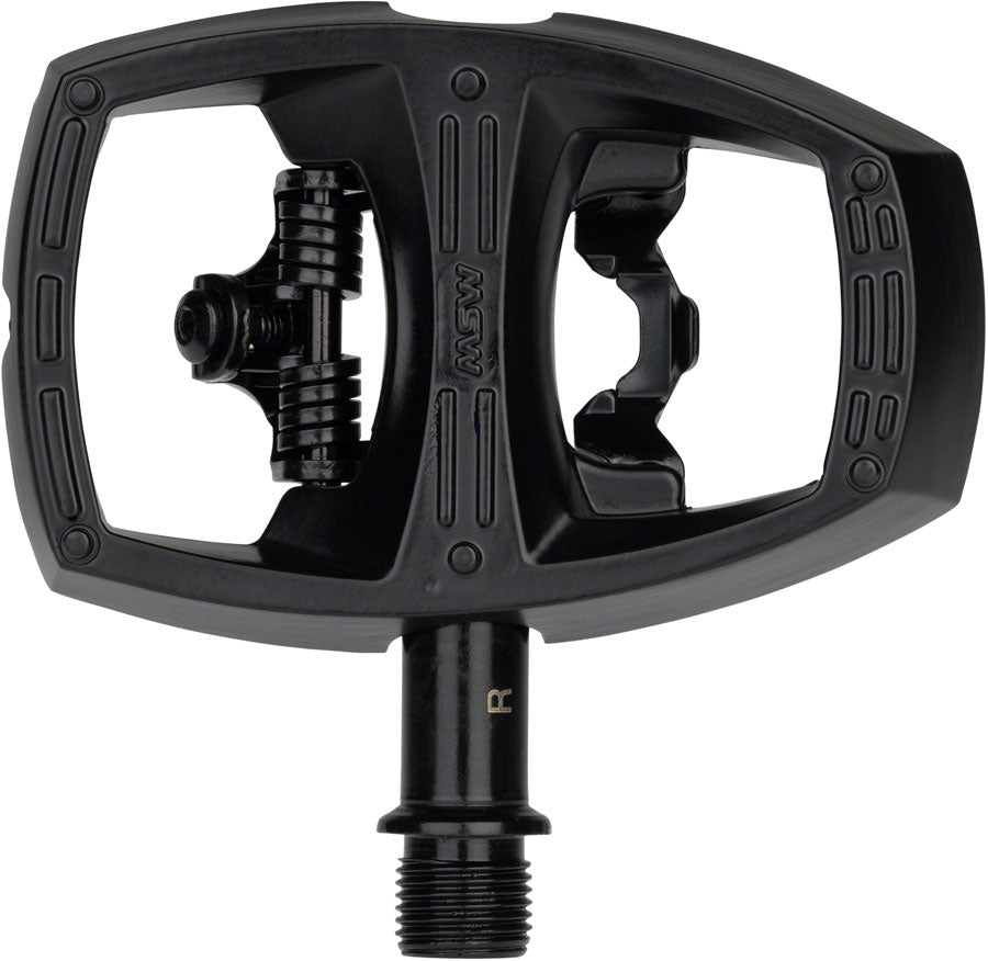 MSW Flip I Pedals Single Side Clipless Platform Aluminum 9 16 Intense BLK