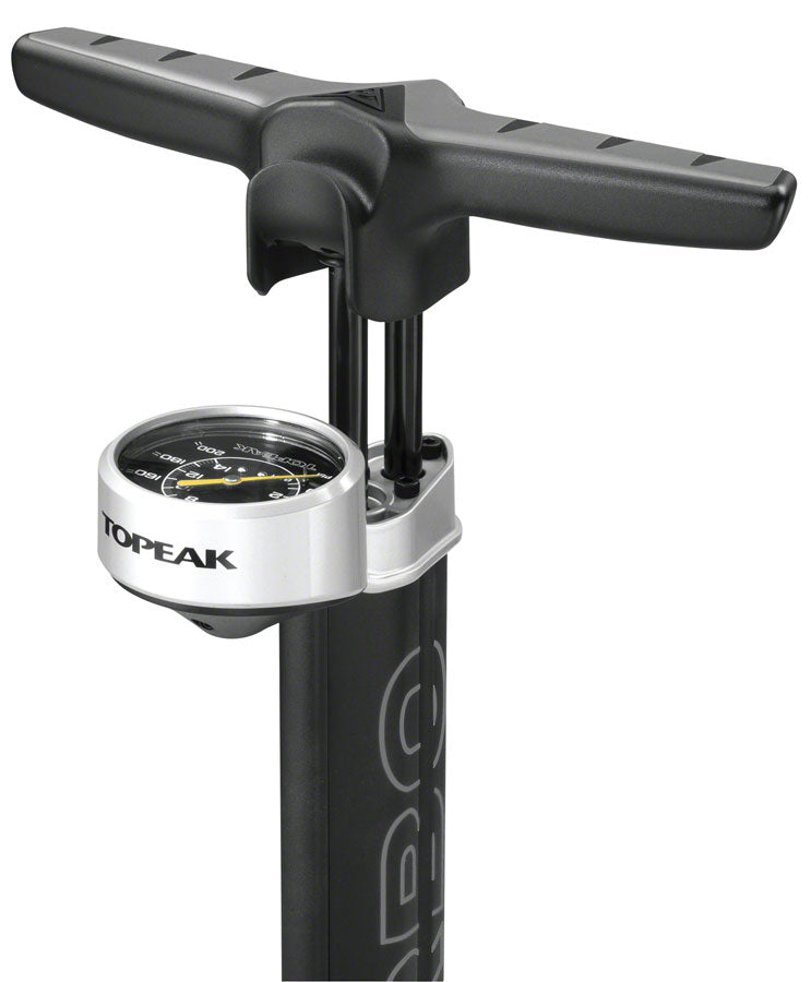 Topeak Joe Blow Twin Turbo Floor Pump SmartHead Black