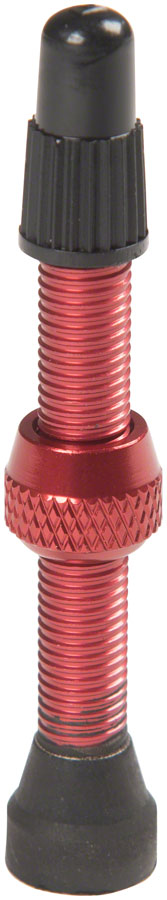 Stans Alloy Valve Stems - 55mm Pair Red