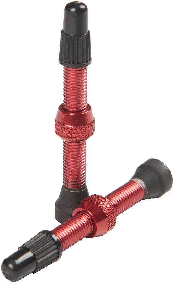 Stans NoTubes Alloy Valve Stems - 44mm Pair Red