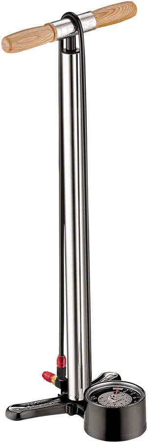 Lezyne Alloy Floor Drive Pump Standard Length: ABS-1 Chuck Silver