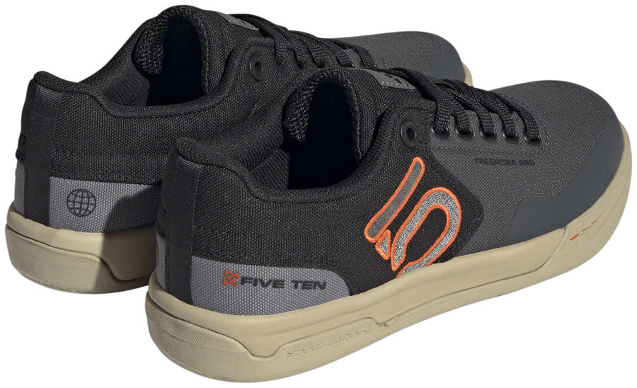 Five Ten Freerider Pro Canvas Flat Shoes - Womens Gray Six/Gray Four/Impact Orange 7.5
