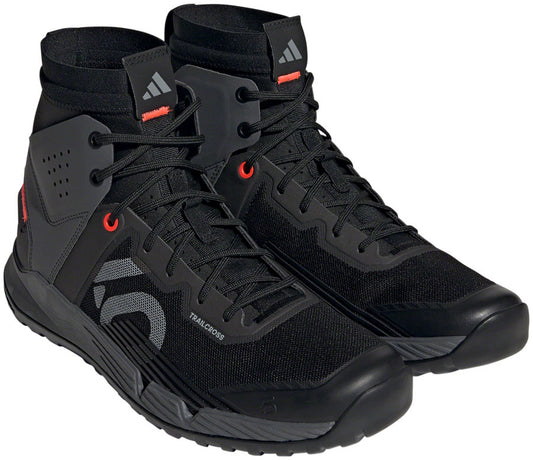 Five Ten Trailcross Mid Pro Flat Shoes - Mens Core BLK/Gray Two/Solar Red 11.5