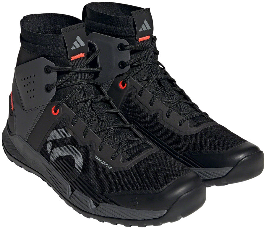 Five Ten Trailcross Mid Pro Flat Shoes - Mens Core BLK/Gray Two/Solar Red 8