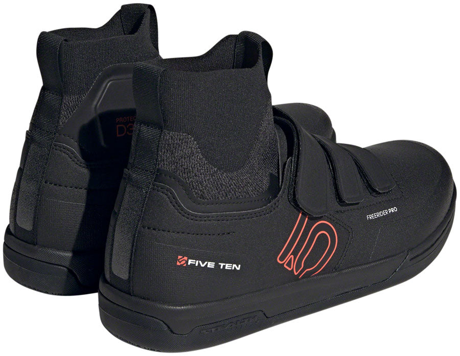 Five Ten Freerider Pro Mid VCS Flat Shoes - Mens Core BLK/Solar Red/Gray Three 10.5