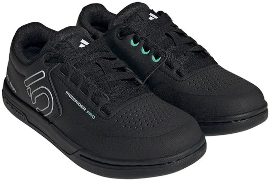 Five Ten Freerider Pro Flat Shoes - Womens Core BLK/Crystal White/Acid Mint 8.5