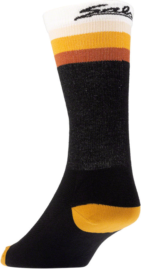 Salsa Latitude Sock - 8" Black White/Stripes Small/ Medium