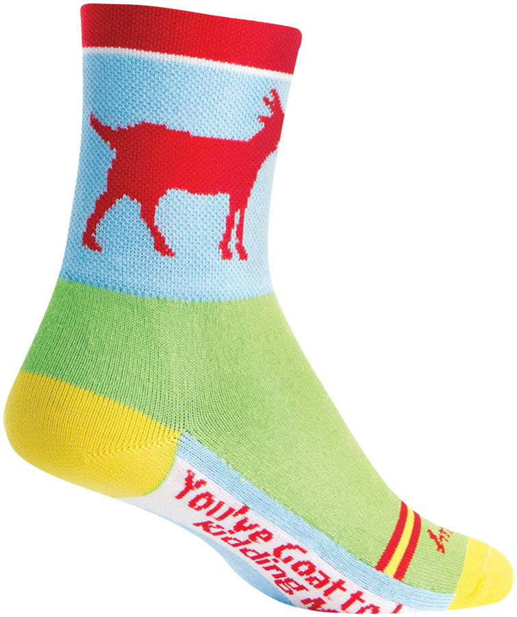SockGuy Classic Goat Socks - 4" Red/Blue/Green Large/X-Large