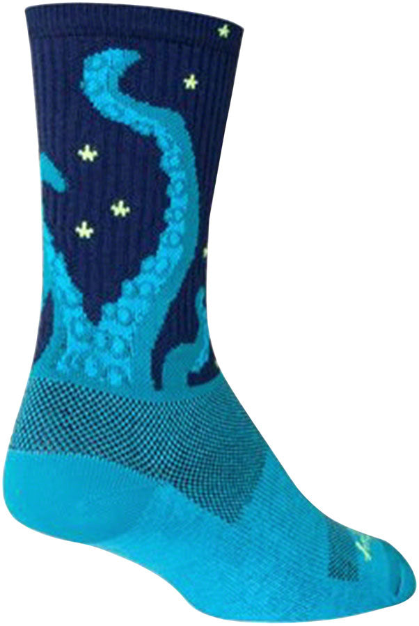 SockGuy Crew Kraken Socks - 6 inch Blue Small/Medium