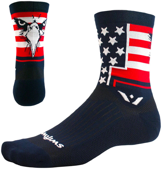Swiftwick Vision Five Tribute Socks - 5" USA Eagle X-Large