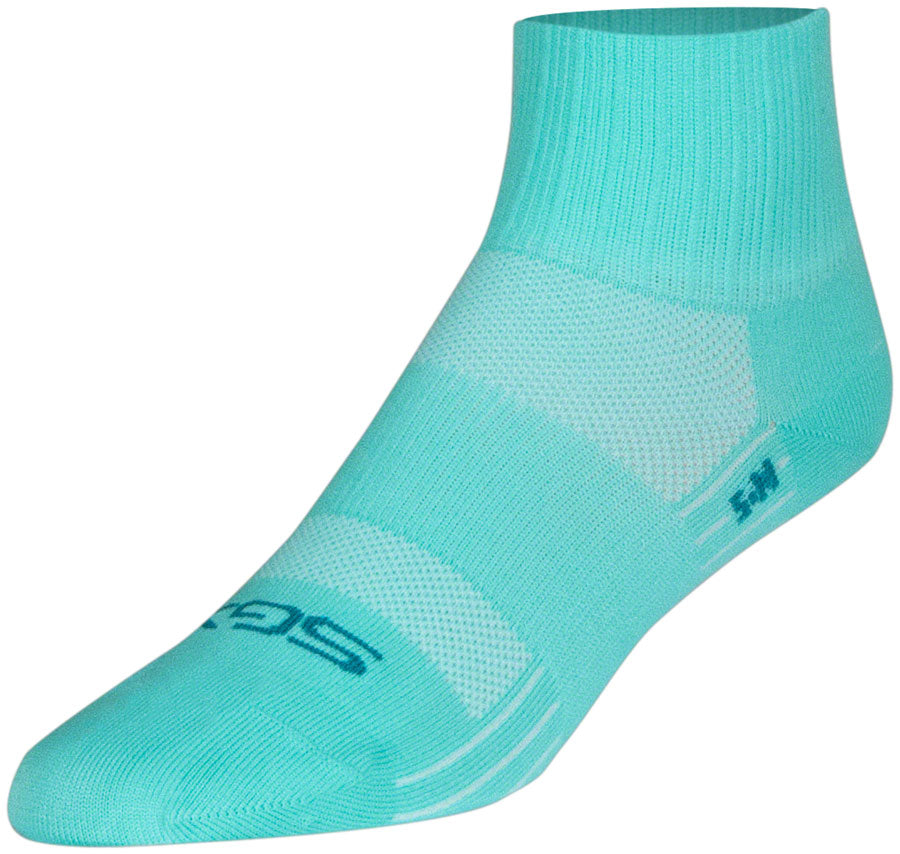 SockGuy Aqua Sugar SGX Socks - 2.5" Aqua Small/Medium