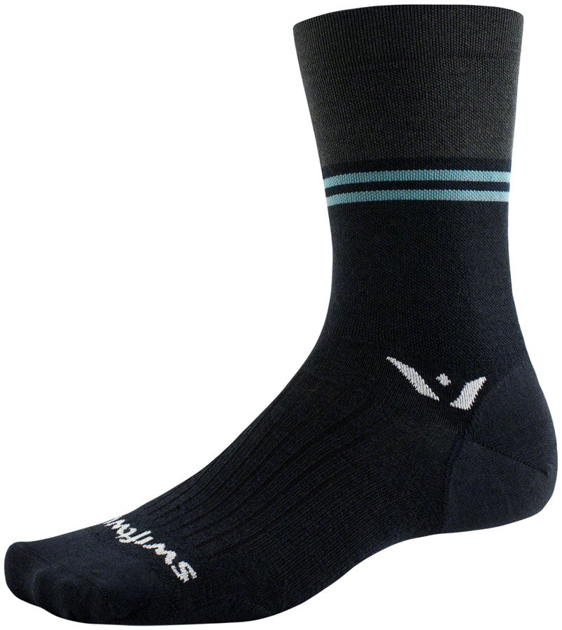 Swiftwick Pursuit Seven Ultralight Socks - 7" Block Stripe Black Small