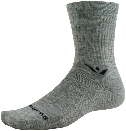Swiftwick Pursuit Hike Medium Cushion Wool Socks - 6" Medium Weight Heather XL
