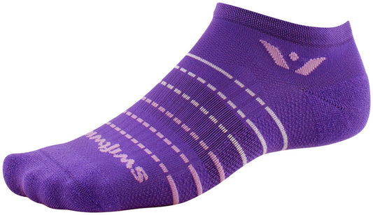 Swiftwick Aspire Zero Socks - No Show Purple/Pink Medium