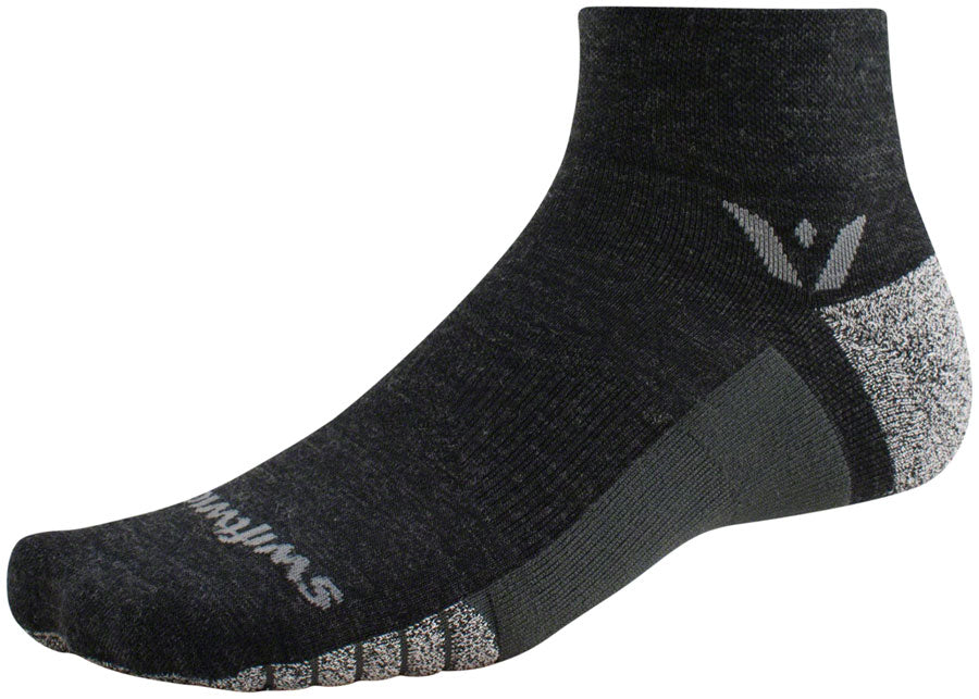 Swiftwick Flite XT Trail Quarter Crew Socks - 2&quot; Coal X-Large