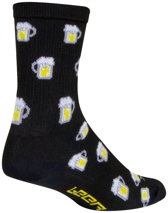 SockGuy SGX Pints Socks - 6" Black Small/Medium