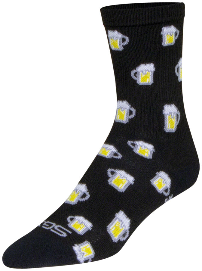 SockGuy SGX Pints Socks - 6" Black Small/Medium