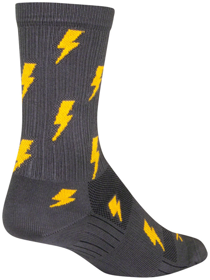 SockGuy SGX Lit Socks - 6" Gray Large/X-Large