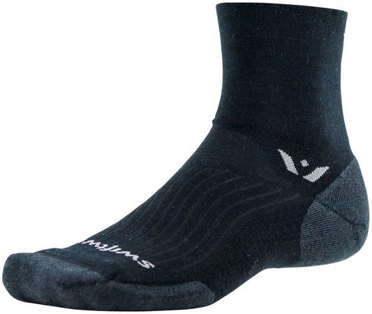 Swiftwick Pursuit Four Wool Socks - 4" Black X-Large