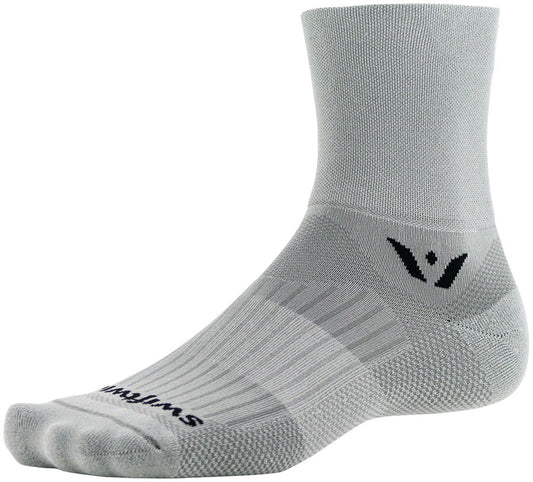 Swiftwick Aspire Four Socks - 4" Pewter Large