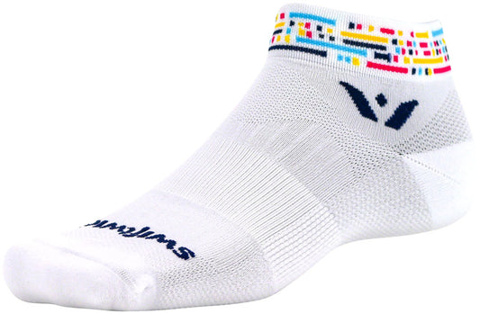 Swiftwick Vision One Morse Socks - 1" White/Blue Small/Medium