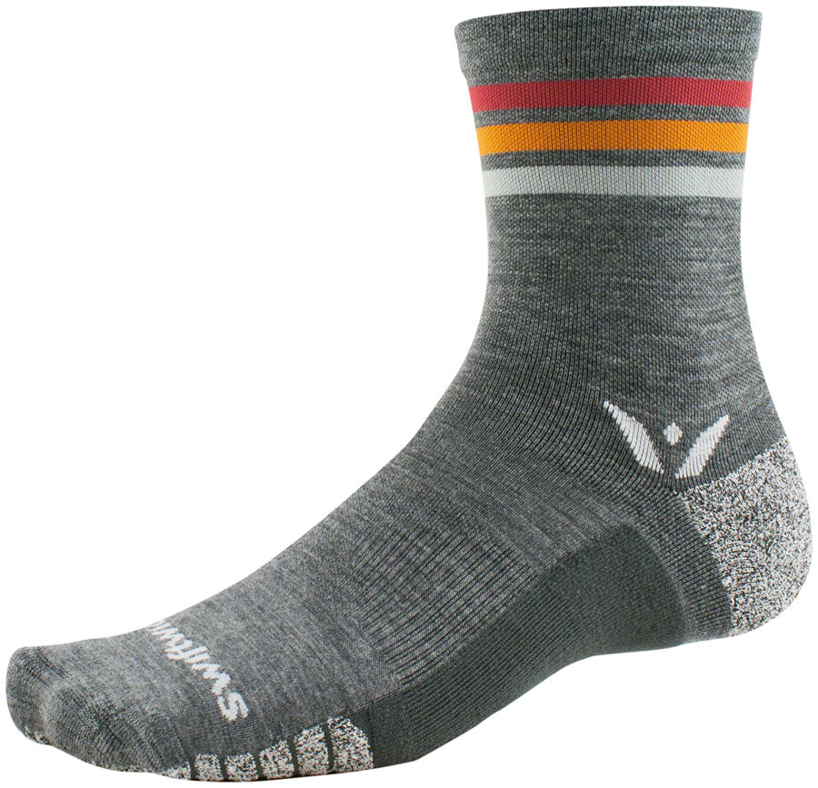 Swiftwick Flite XT Trail Five Socks - 5" Red Stripe X-Large