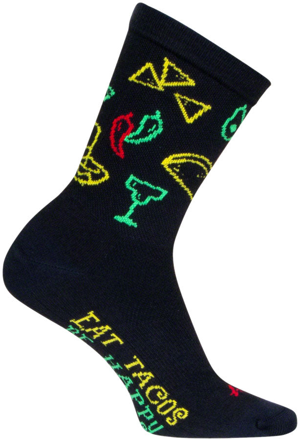 SockGuy Taco Life Crew Sock - 6" Small/Medium