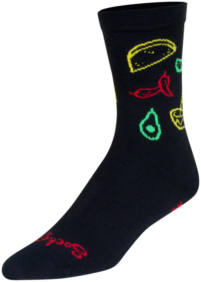 SockGuy Taco Life Crew Sock - 6" Large/X-Large