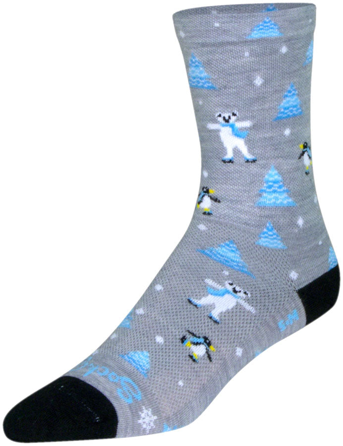 SockGuy Snow Day Wool Sock - 6" Small/Medium