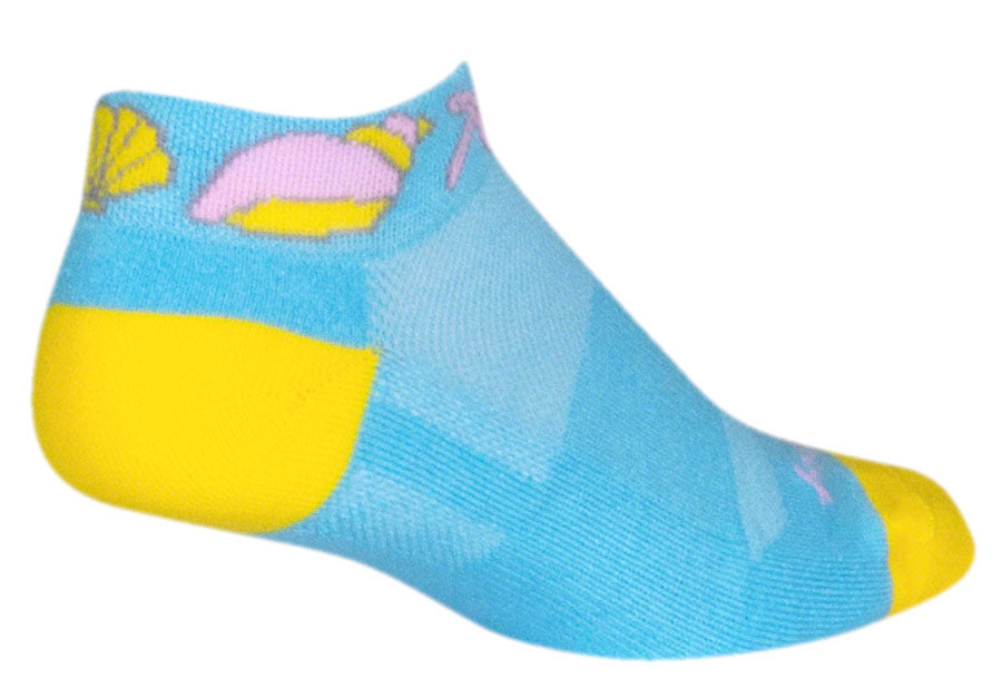 SockGuy Classic Shells Socks - 1 inch Blue Large/X-Large