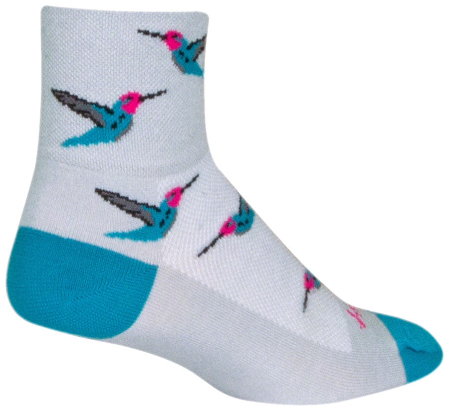 SockGuy Classic Humming Socks - 3" White Small/Medium