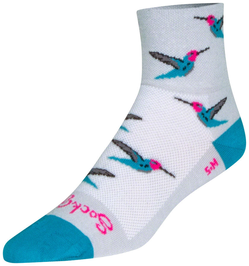 SockGuy Classic Humming Socks - 3" White Small/Medium