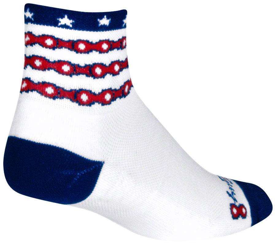 SockGuy Classic The Brave Socks - 3" White Large/X-Large