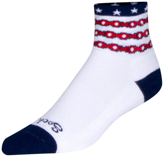 SockGuy Classic The Brave Socks - 3" White Large/X-Large